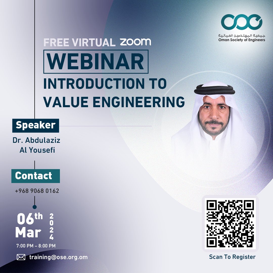 oseoman's tweet image. Get ready to gain new insights and inspirational details in a free webinar titled &quot;Introduction to Value Engineering&quot;! Join us to explore the world of value engineering and how it can make a difference in projects and improve outcomes. #ValueEngineering