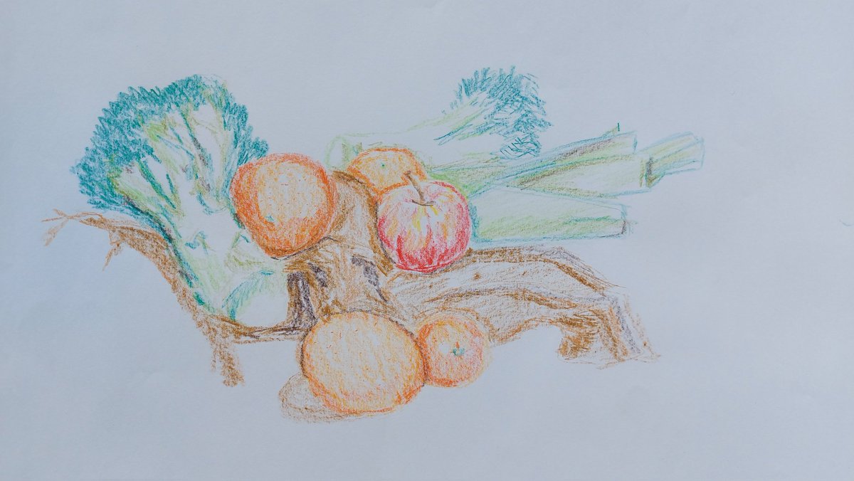 Azylex27's tweet image. J'ai fait de la nature morte en cours 
Vous en pensez quoi ?