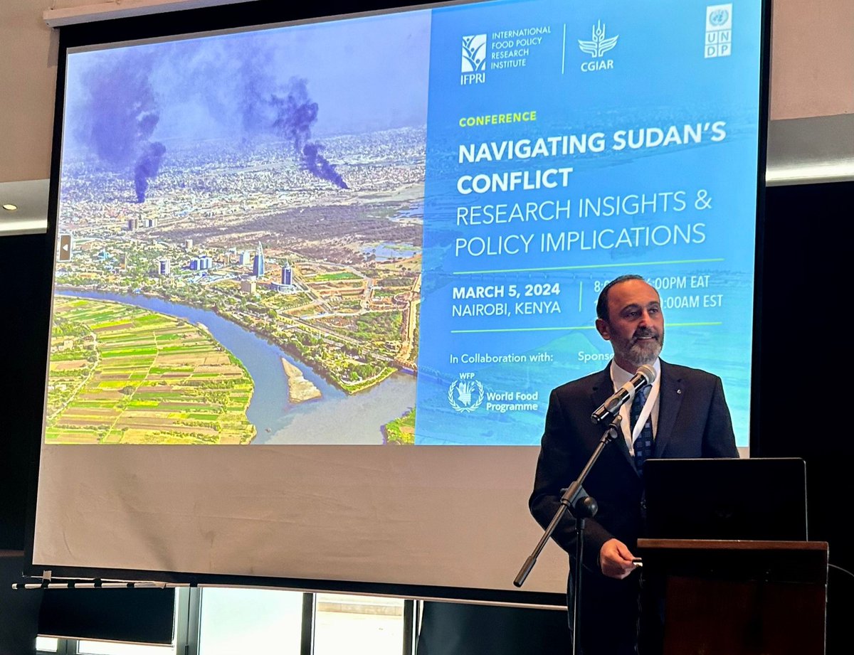 'The people of Sudan deserve life-sustaining support to help rebuild their dignity & sense of agency.' At @UNDP-@IFPRI event today - Navigating #Sudan's Conflicts - @UNDP_Sudan Res Rep Thair Shraideh reaffirmed UNDP's commitment to work to safeguard Sudan's developmental gains.