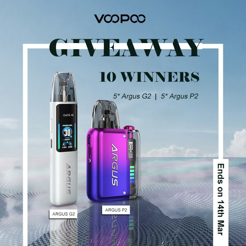 HealthCabin's tweet image. 🌈🌈
🔝Healthcabin - VOOPOO Argus G2 | Argus P2 Giveaway🍻🎊

🎁Prizes:
#voopooargusg2
#voopooargusp2

🍀10 Winners
Ends on 14th Mar📆

Join us &amp;amp; win~
&amp;gt;
Enter:👇
healthcabin.net/blog/voopoo-ar…
&amp;gt;
#healthcabin #voopoo #argusg2 #argusp2 #giveaway #vapegiveaway #vapewholesale #vape #vaping