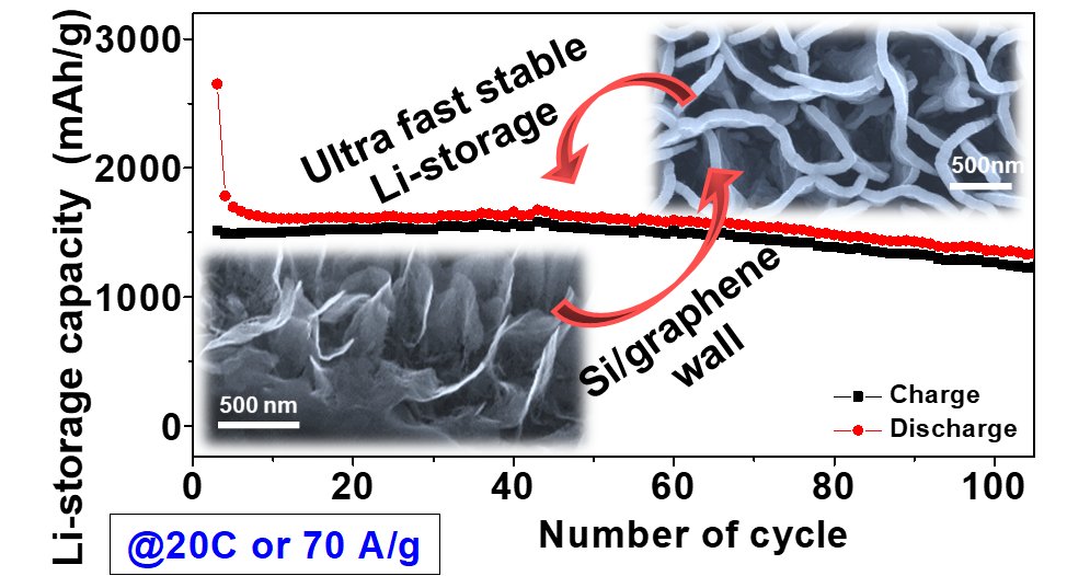 Amorphous silicon on vertical graphene walls - a simple way to ultrafast high-capacity anodes for lithium-ion batteries! Check our new #OpenAccess paper in Small: onlinelibrary.wiley.com/doi/10.1002/sm…