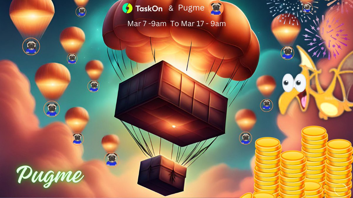 Join the exciting USDT Giveaway - Join Pugme - Sharing with our community! on <a href="/taskonxyz/">TaskOn | Ultimate Web3 Community Growth Platform</a> with me🙌 and START EARNING 🤑 : Starts March 7
rewards.taskon.xyz/campaign/detai…
#Airdrops #TaskOn #pugme  #Bitcoin📷 #NFTs