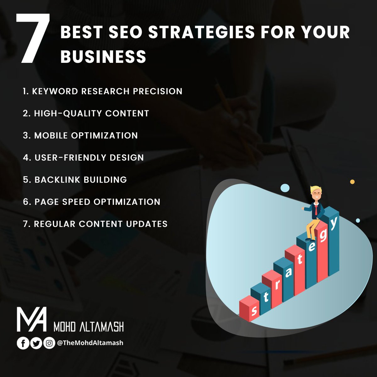 Unlock business growth with these 7 SEO strategies. Elevate your online presence.

.

.

#SEO #BusinessGrowth #KeywordResearch #ContentQuality #MobileOptimization #UserFriendlyDesign #BacklinkBuilding #PageSpeed #ContentUpdates #OnlinePresence