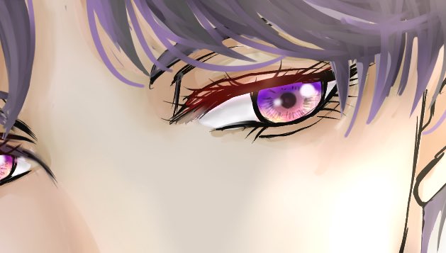 「特写 紫色の目」のTwitter画像/イラスト(新着)｜3ページ目