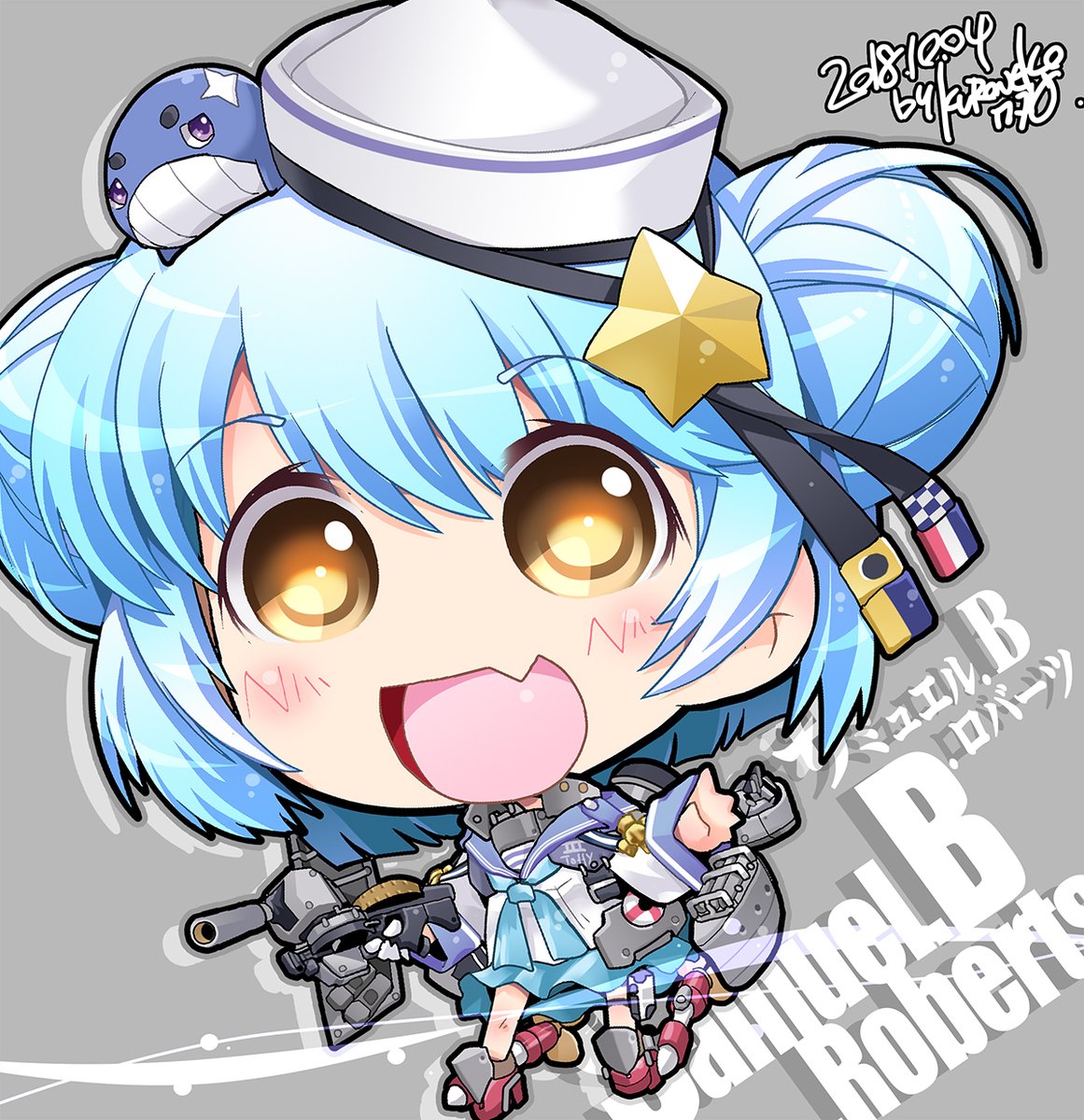艦これ「#見た人も無言でなにかアメリカあげる#艦これ 」|KURONEKO@4/9ｻｲﾄﾞKOBE【委託＆色々】のイラスト