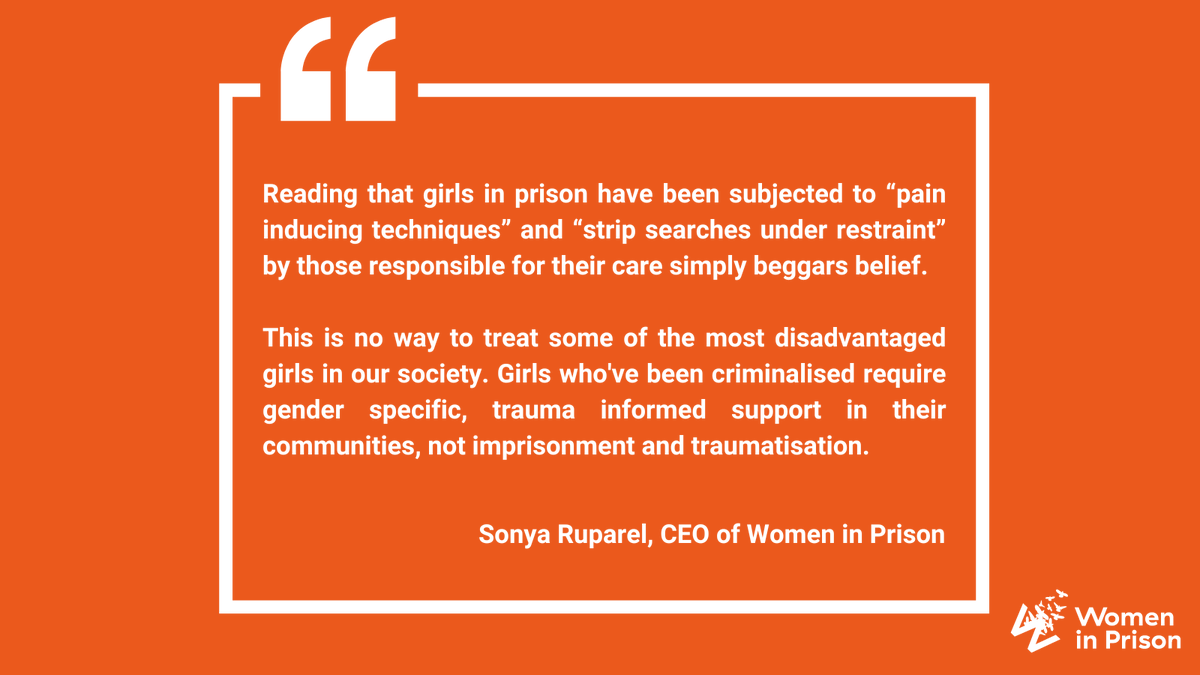 An @HMIPrisonsnews report found girls subjected to deeply concerning treatment by those responsible for their care. Read our joint statement with @Agenda_alliance bit.ly/4376TVA #WomenInPrison