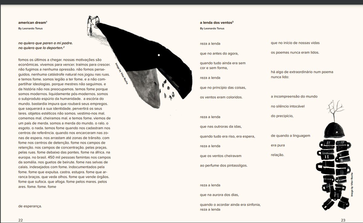 Tenho o prazer de anunciar a publicação de dois poemas meus  ( dos quais um inédito) no último número da Revista « ¿Qué Pasa, Ohio State? » da Ohio State University com ilustrações de Vitor Rocha.