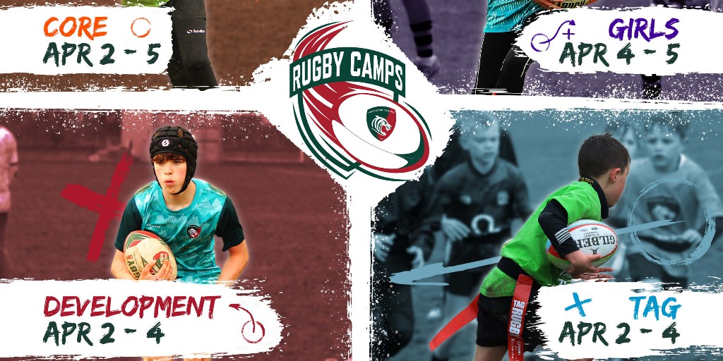 Don't miss out on the incredible Tigers Rugby Camps! Starting in early April, spots are filling up fast. Book now on their website leicestertigers.com/rugbycamps or call 0116 319 8888. #TigersRugby #LboroSchFdt