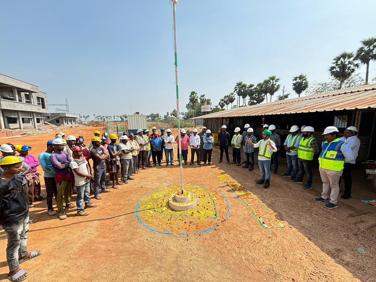 #MEIL teams working at the #GudivadaSubstation Project in #AndhraPradesh celebrated #NationalSafetyDay by hoisting the flag & taking the pledge to adhere to #safety norms at the workplace.
#NationalSafetyWeek #SafetyFirst #NationalSafetyDay2024
