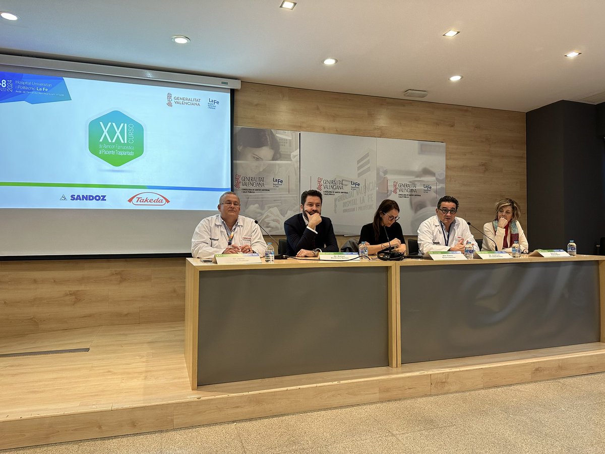 juanemegias's tweet photo. Inauguración del XXI curso de Atención Farmacéutica al Paciente Trasplantado en @HospitalLaFe @ACM_LaFe @joseluis_pa @elen_gc @GVAsanitat #AFPF https://t.co/y1R6P72gp2