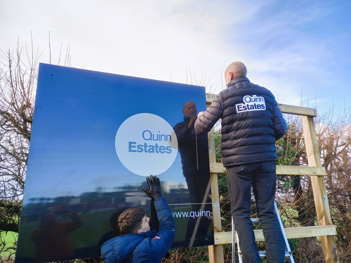 Greg-oldest team member working with one of our apprentices and youngest team member, Spencer-to install signs at <a href="/cantrugby/">Canterbury RFC</a>🏉

Knowledge transfer from old to young-a valuable part of the property sector and Greg, as the hardest working, is instilling an unrivalled work ethic 🦾