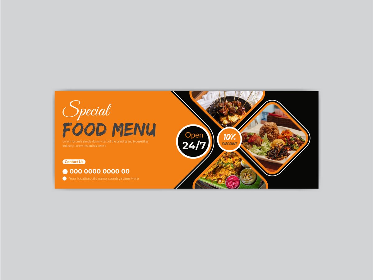 food facebook cover design for social media.

If you need any kind of design please contact with me.
please visit
behance.net/kraphdsgn
