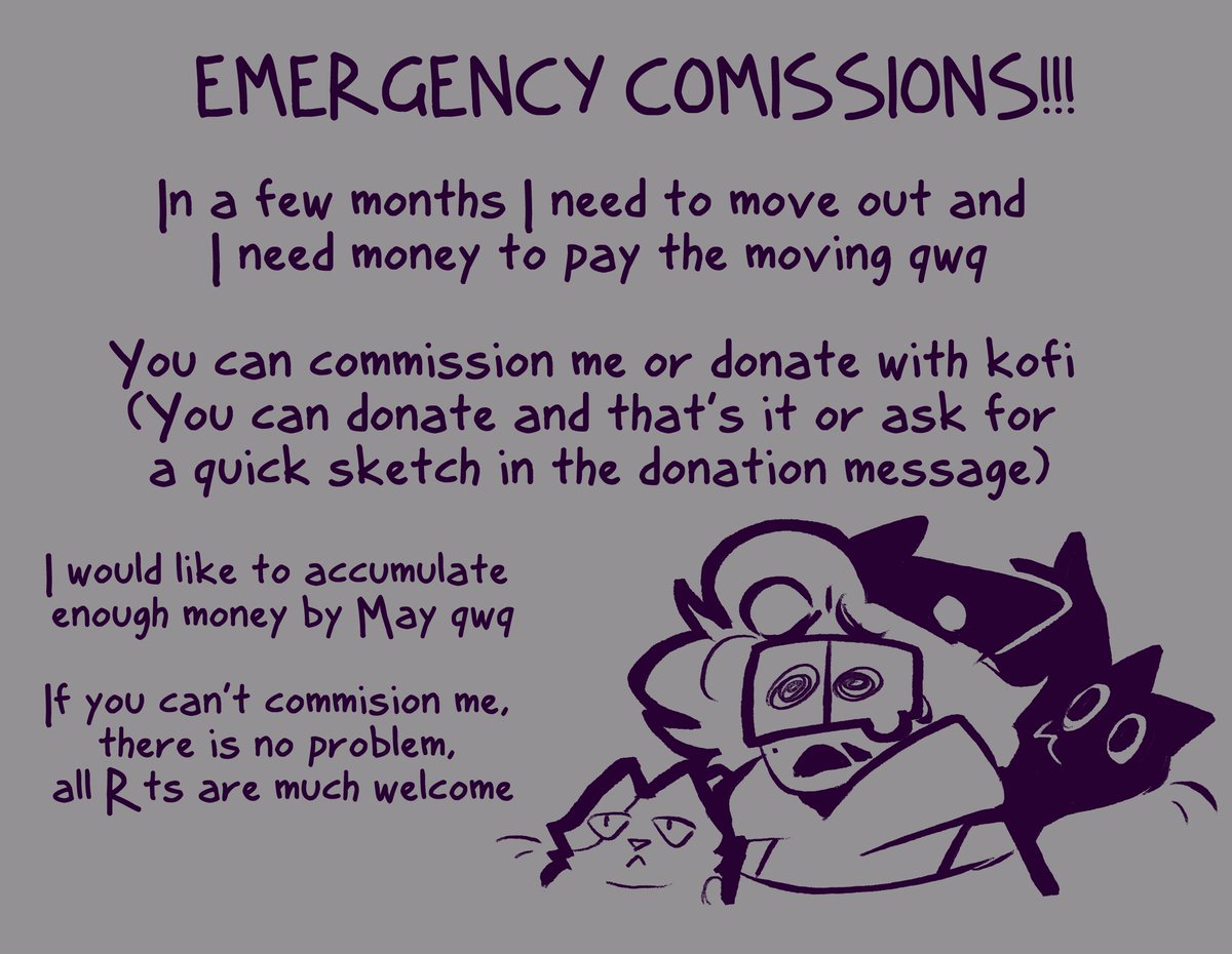 Marshall0w0's tweet photo. ⚠️EMERGENCY COMISSIONS‼️
Pls Rts 🔁

Commisions table and link to the kofi below // Tabla de comisiones y link al kofi abajo https://t.co/L5HpjfVt2T