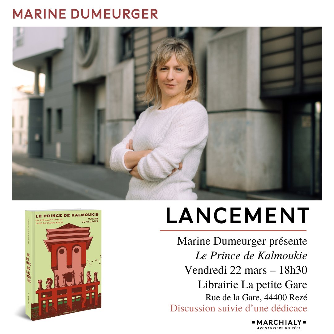 ✨SOIRÉE DE LANCEMENT✨ Retrouvez Marine Dumeurger qui présentera son premier roman 'Le Prince de Kalmoukie' vendredi 22 mars à partir de 18h30 à la Librairie La petite Gare. 📍Librairie La petite Gare, Rue de la Gare, 44400 Rezé