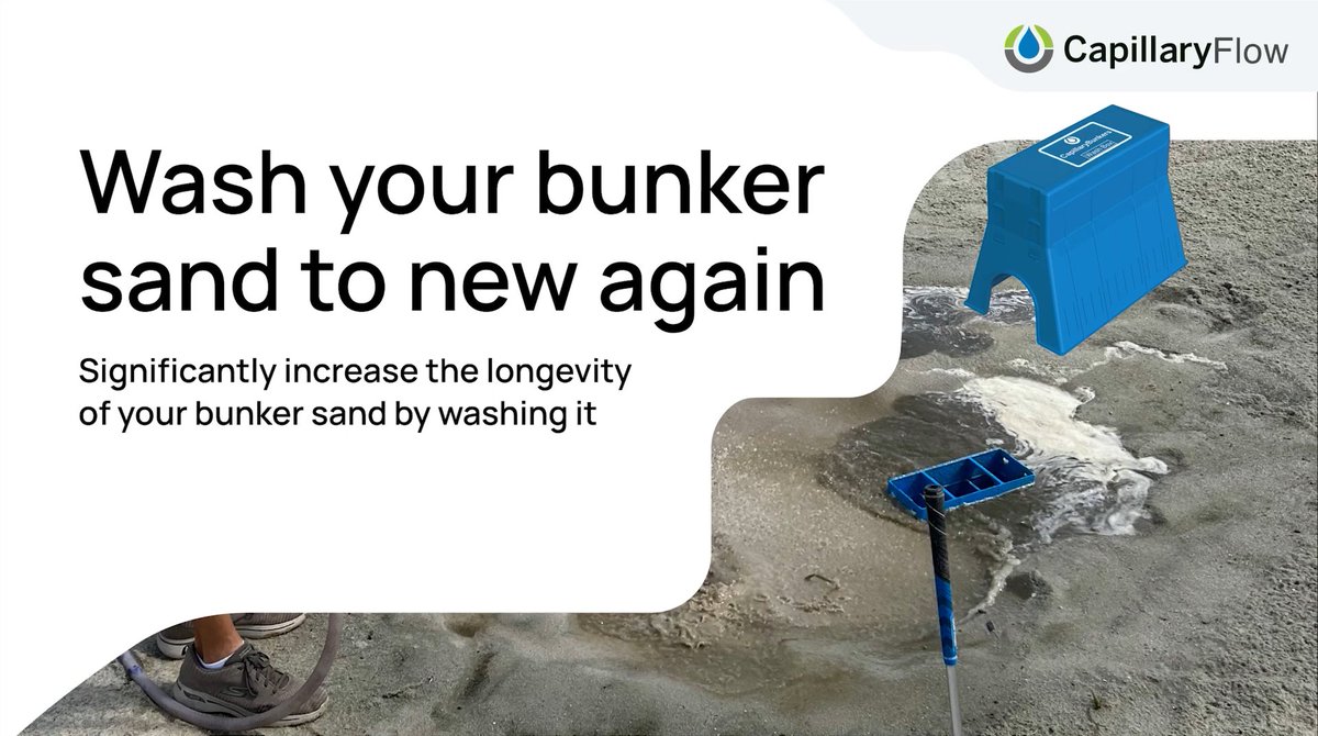 CapillaryFlow (@capillaryflow) on Twitter photo Did you know bunker sand's drainage rate goes from 22' per hour year one, to 8' inches per hour year 3?  The Capillary Wash Box saves significant money by cutting sand expenses by two-thirds and enhances the aesthetics and playability of your bunkers. 
youtube.com/watch?v=clOaKKโฆ Did you know bunker sand's drainage rate goes from 22' per hour year one, to 8' inches per hour year 3?  The Capillary Wash Box saves significant money by cutting sand expenses by two-thirds and enhances the aesthetics and playability of your bunkers. 
youtube.com/watch?v=clOaKKโฆ