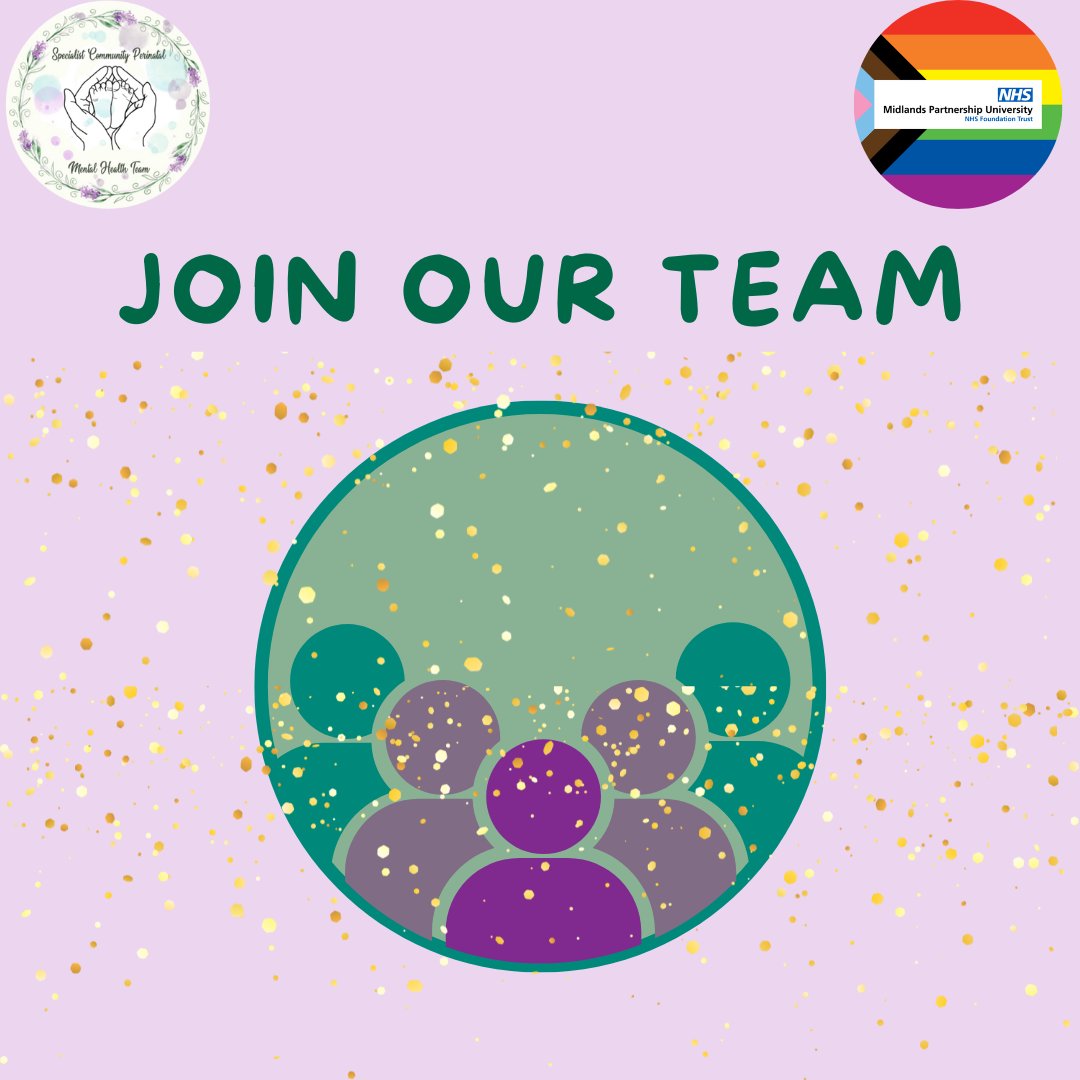 Fancy joining our team? We have several roles across our perinatal teams. #perinatalmh #mpftperinatal

Ops TL Role - Job Advert (jobs.nhs.uk)
ACP Role  - Job Advert (jobs.nhs.uk)
Consultant Clinical Psychologist | Job advert | Trac