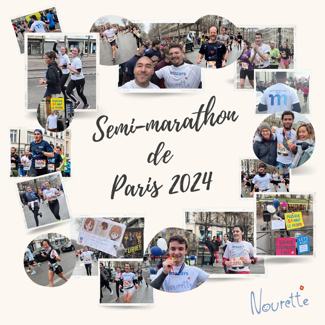 Plus de 200 collaborateurs étaient présents hier au #semimarathon de Paris ! Nos Mazariens et Mazariennes n’ont rien lâché pour soutenir l’Association Nourette💪 ! En tout, plus de 10 000 euros ont pu être récoltés grâce à vos #dons. Un grand merci à tous 🌞