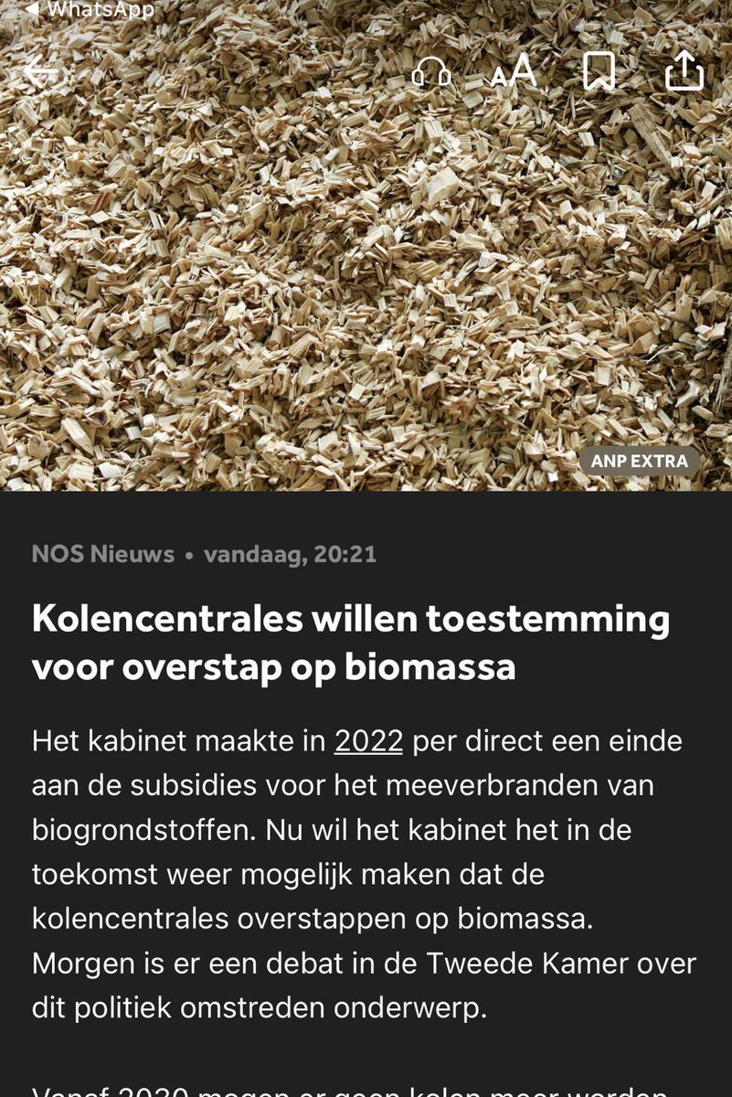 Na jaren van stilzwijgen, fijn dat @nosnieuws aandacht besteed aan #biomassa. Maar waarom dan zo’n schrale rapportage? 

Niets over bos- en #kaalkappraktijken wereldwijd;

Niets over aantoonbaar falend #certificeringsysteem in NL en EU; 

Niets over schendingen mensen- en…