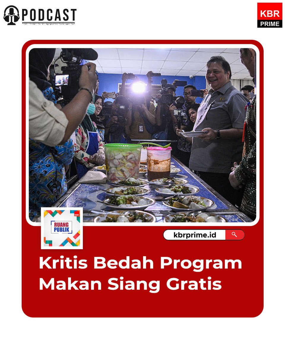 Program #makansianggratis yang diusung Prabowo-Gibran, ramai diperbincangkan. Sumber anggaran program ini bakal menyedot ratusan triliun rupiah. Dari mana dananya?  

Kami bahas di #RuangPublikKBR bersama <a href="/CISDI_ID/">CISDI #SehatAdilSetara</a>
dan <a href="/seknasfitra/">SEKNAS FITRA</a> 
kbrprime.id/podcast/ruang-…

#PodcastIndonesia