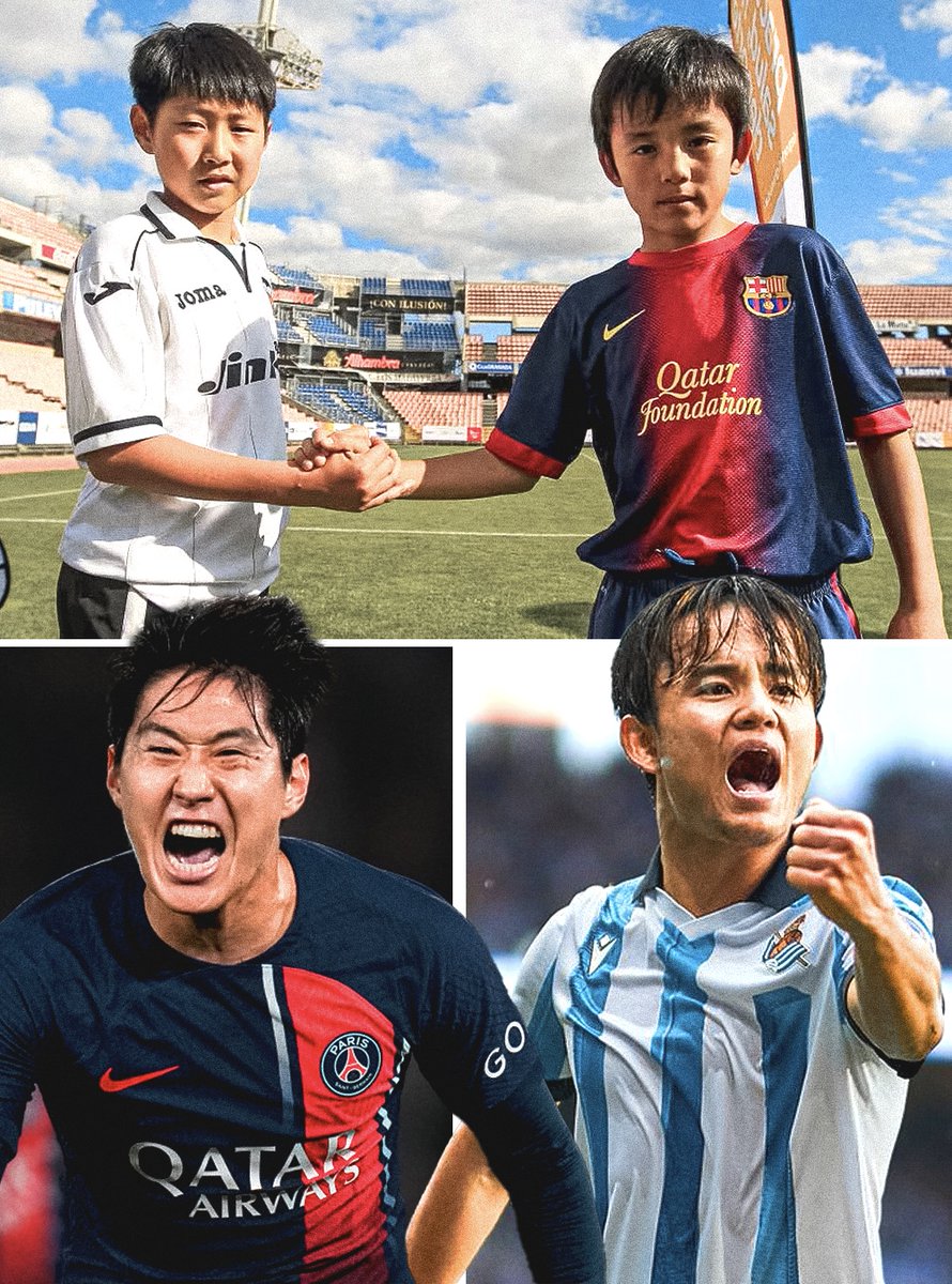 Lee Kang-in and Takefusa Kubo meet again 🇰🇷🇯🇵✨