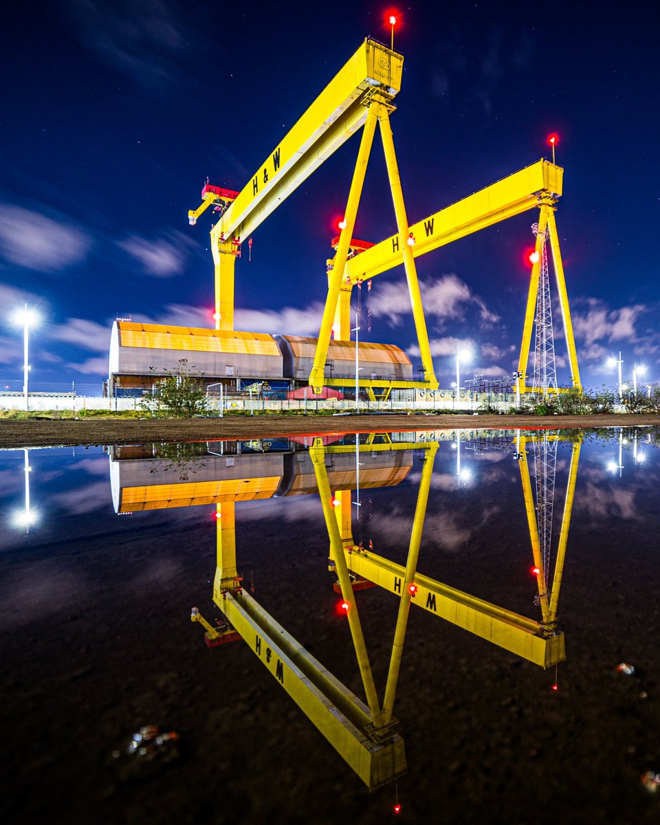 Hightower600's tweet photo. Two sleeping giants “Samson &amp; Goliath”. 

@love_belfast @VisitBelfast @BelfastLive @HarlandWolffplc @BelfastHarbour @coolfm @LoveBallymena @TitanicBelfast @ScenesOfUlster @bbcniweather @angie_weather @barrabest @Louise_utv https://t.co/IE7grwzAtV