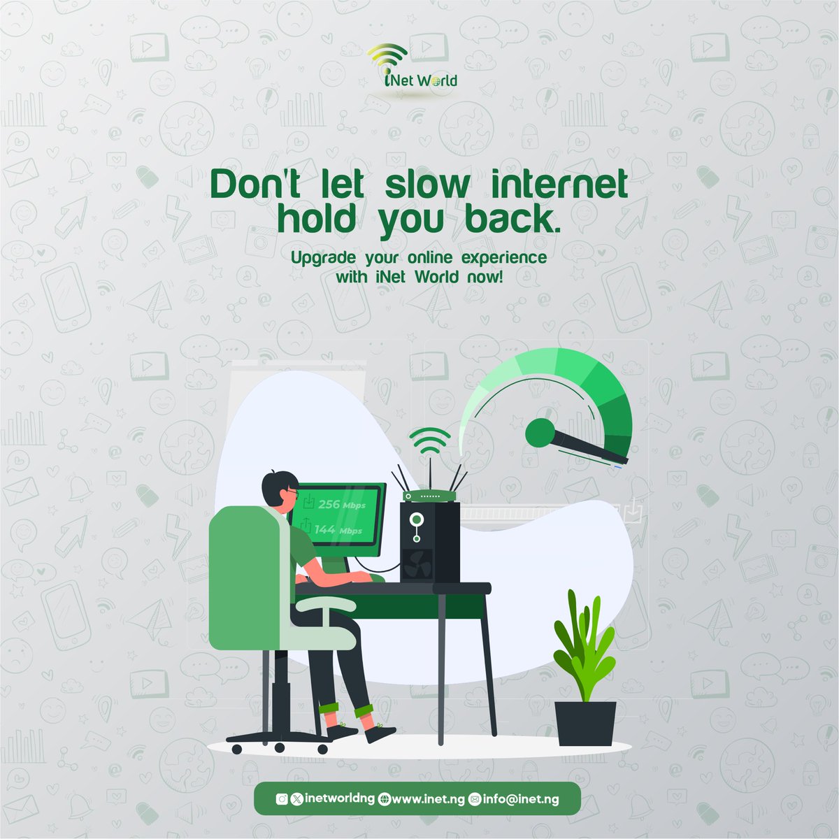 Tired of slow internet holding you back? 🐌

Stop waiting for it to get better! ⏳

Upgrade to iNet World today and say goodbye to slow internet. 🚀

Onana #Anikulapo Timini Cross #lifeissweetwithvuvaa Mimiko