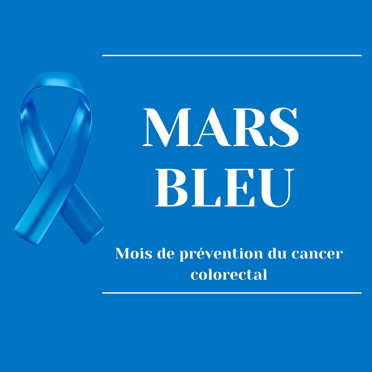 Nextep_Health's tweet photo. #MarsBleu Mois de sensibilisation au dépistage du cancer colorectal🔵a pour objectif de rappeler l'importance du dépistage, qui permet d'intervenir au plus vite en cas de détection de lésions cancéreuses ou pré-cancéreuses.
#Cancer #CancerResearch https://t.co/brnhtSVPjU