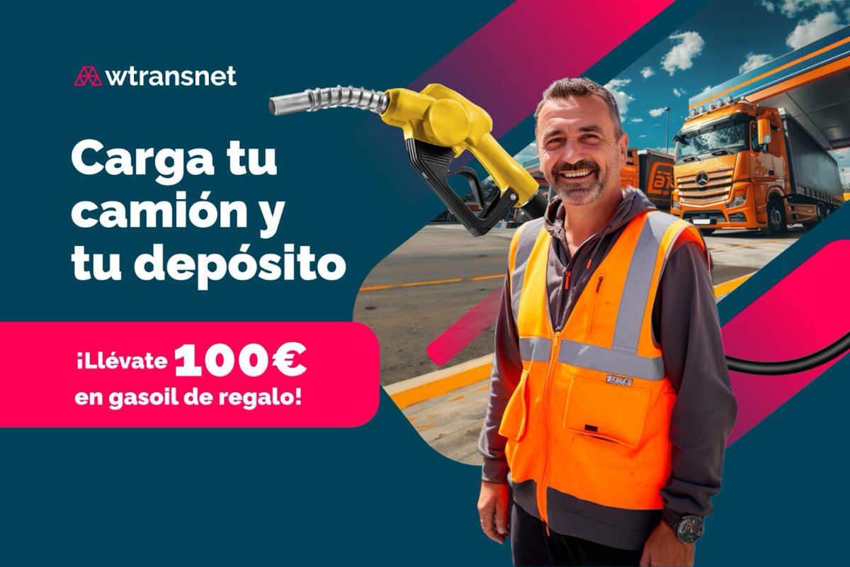 ¡Atención transportista! 🚛✨ Los primeros 30 nuevos miembros de Wtransnet se llevan un cheque de 100€ en gasoil. ¡Únete hoy y ahorra desde el primer kilómetro! 👉 eu1.hubs.ly/H07WZJz0 #AhorraConWtransnet #RegaloDeBienvenida #Wtransnet #BolsadeCargas