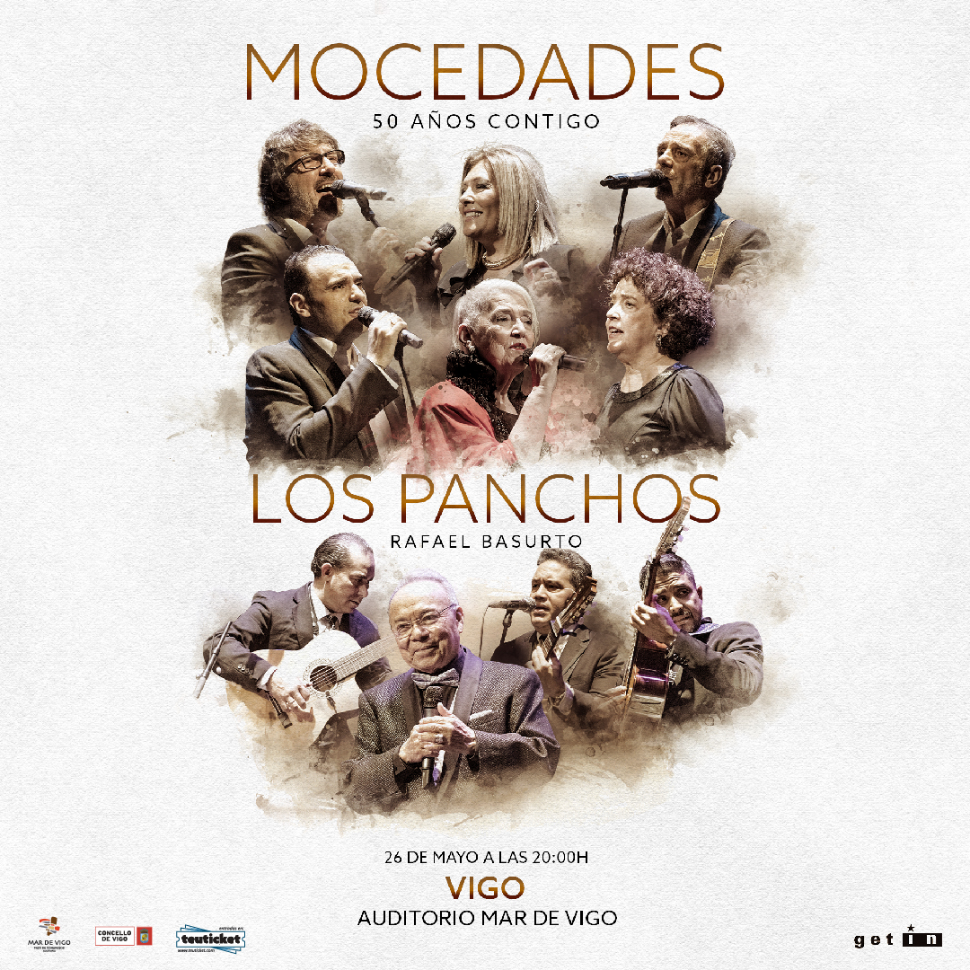 😍 ¡Se acerca un evento imperdible en el Auditorio #MarDeVigo! <a href="/Mocedades_/">Mocedades Oficial</a>  y Los Panchos se unen para ofrecer un concierto exclusivo que promete un derroche de emociones. ✨

📆 26 de mayo (20.00 horas)
🤳🏻 Entradas en <a href="/teuticket/">teuticket</a>.

#Mocedades #LosPanchos #50AñosJuntos #Vigo