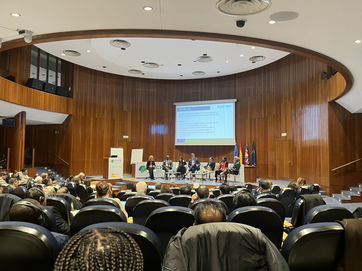 Day 2 of the Global Meeting of ATACH starts off with a discussion on climate and health finance. 

You can follow the meeting online here: who.int/news-room/even…