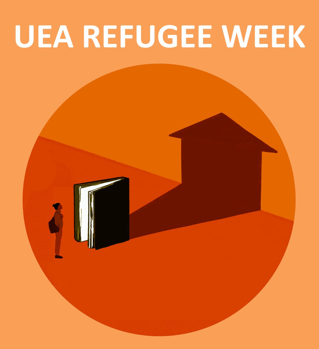 Check out the full UEA Refugee Week programme here: ueasanctuary.org/uea-refugee-we… UEA Refugee Week accompany artwork was created by Majid Adin.