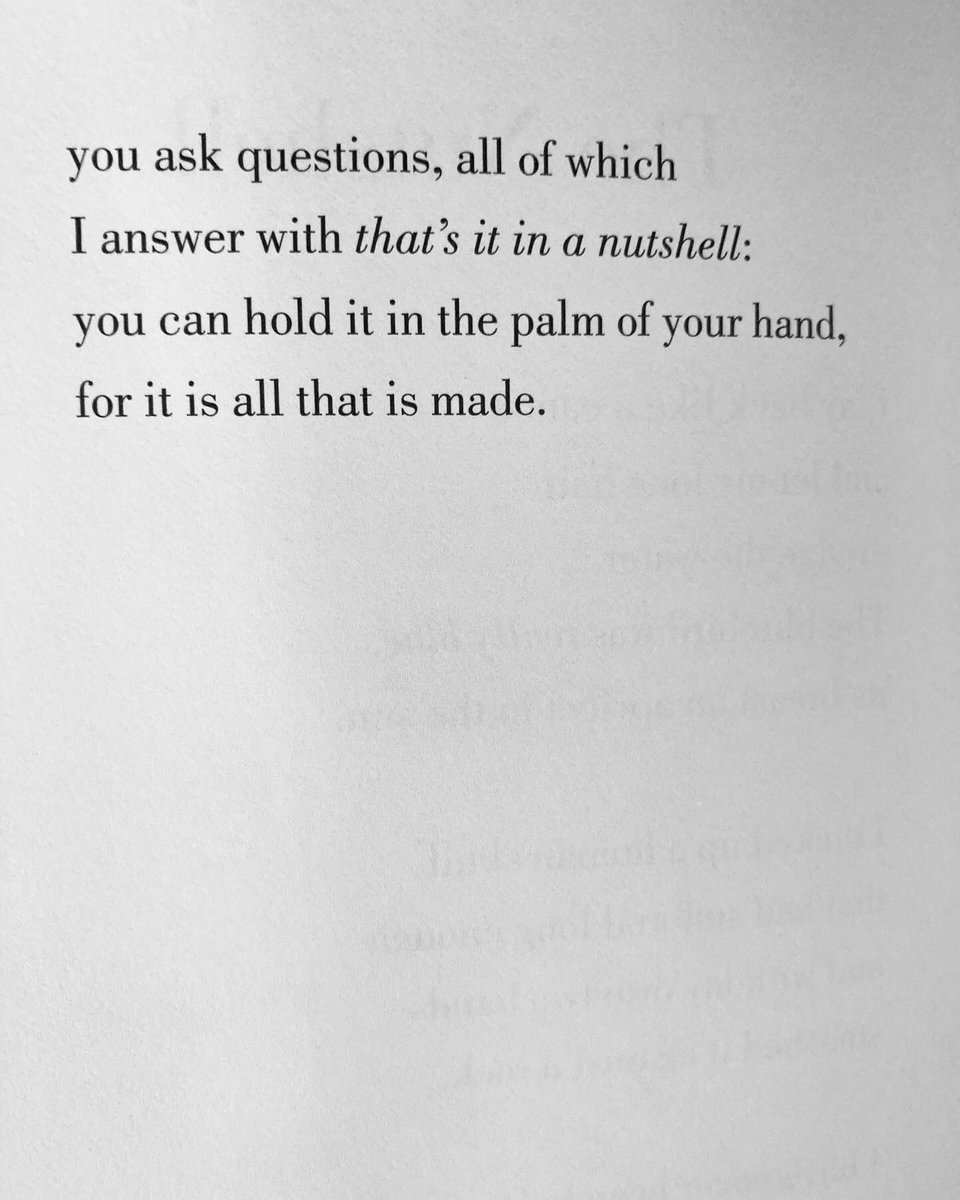 “ I could be bounded in a nutshell and count myself a king of infinite space – were it not that I have bad dreams.” Mary Ruefle channels Hamlet.