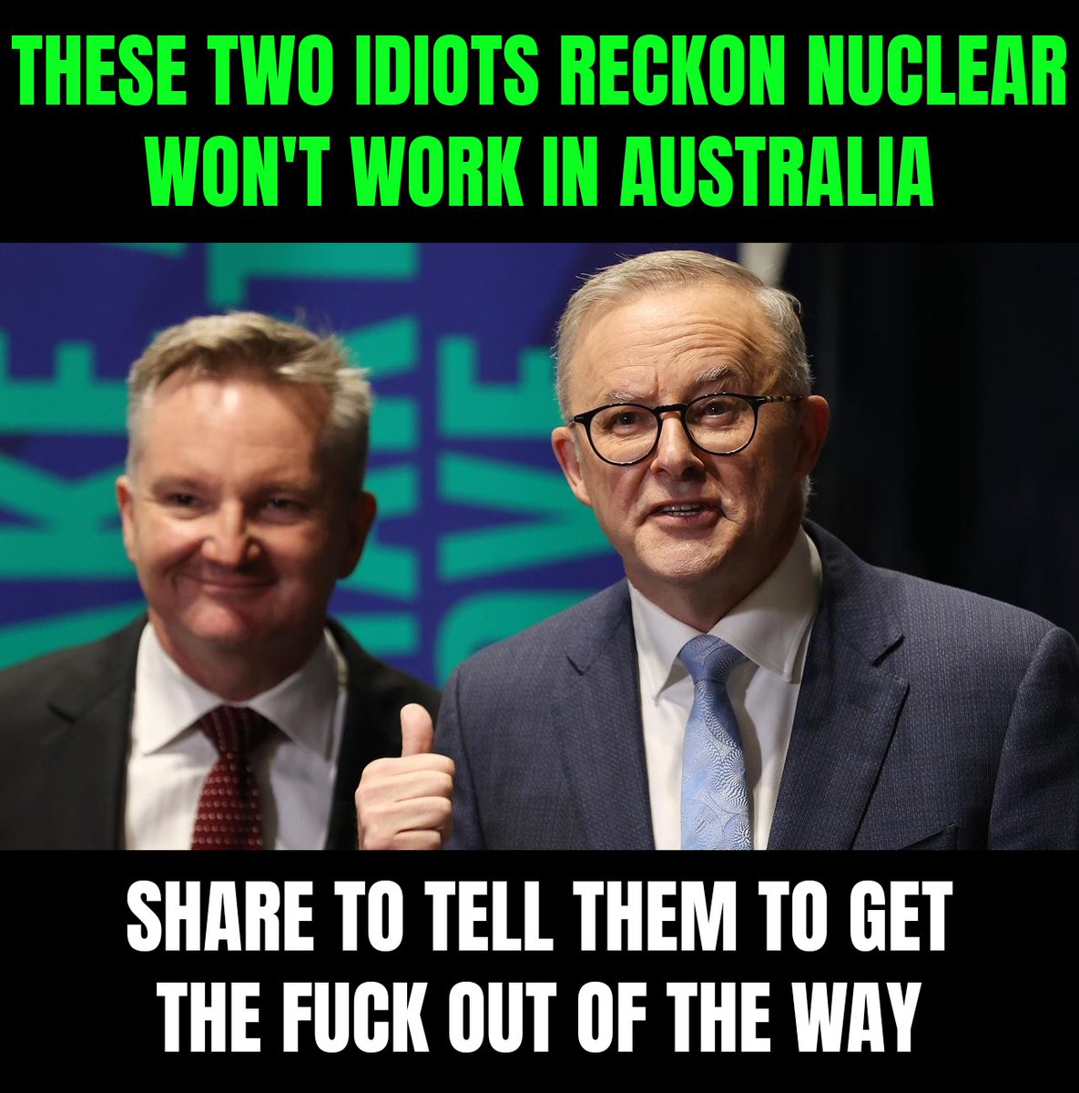 Blackout and Elmer are ideologically driven ludites. Their pigheaded refusal to consider nuclear power is a complete joke, based on outdated thinking straight out of the 60s and 70s Times have changed, and the majority of Australians now support nuclear power.