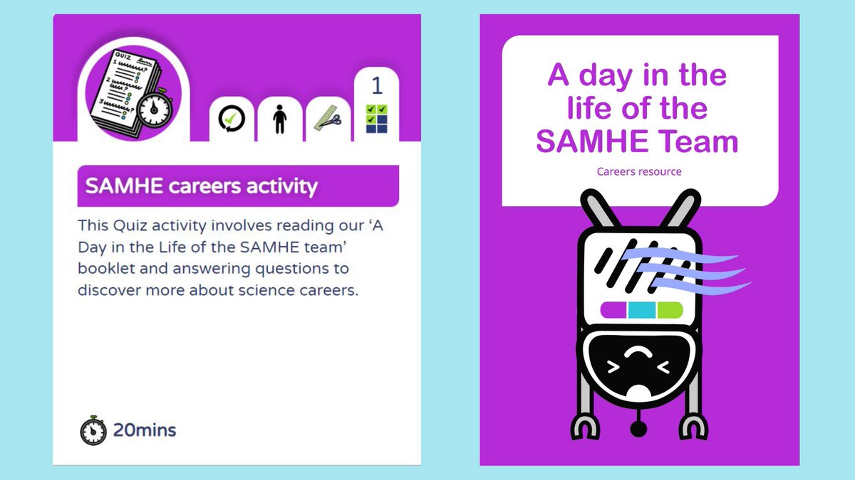 For National Careers Week we introduce the SAMHE #Careers Quiz! Pupils read our 'Day in the life...' booklet and answer questions to explore careers in #STEM. Not a #SAMHE school? You can still download the booklet to use as you wish👉 samhe.org.uk/resources/ADIT… #NCW2024Official