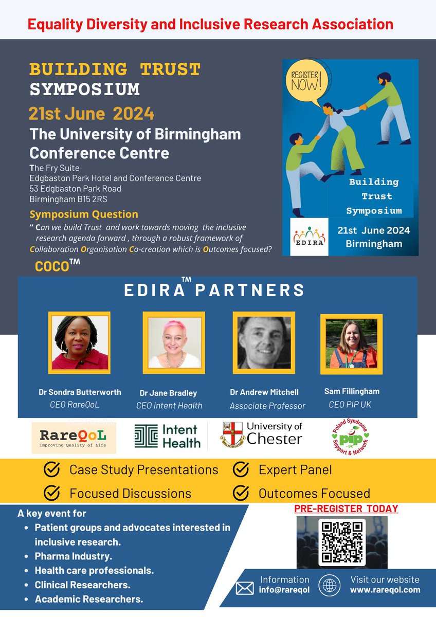 Venue bookeded. We have a wonderful line of speakers. Our first sponsors are in please. Tickets on sale soon. #EDIRA: #Equality #Diversity #Inclusive #Research #Association @uochester @WUResearch_ @lifearc1 @EOloidi @GenomicsEngland @ResearchWales @GenomicsWales @unibirmingham