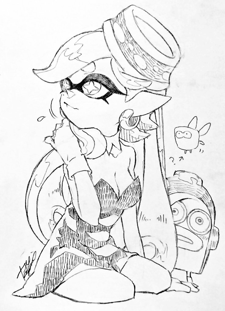 ロングホタルちゃん(アナログ再掲)
#Splatoon #splatoonart 