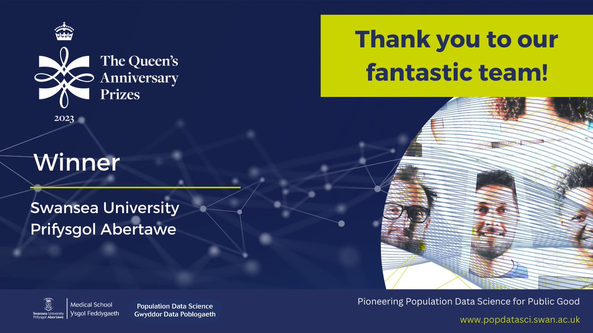 PopDataSci_SU's tweet image. 🌟Thank you to our fantastic team!🌟

For everyone’s combined efforts and dedication towards achieving global impact!👏#QAP2023

View our acknowledgement list here👉popdatasci.swan.ac.uk/queens-anniver…

@SwanseaUni @SwanseaMedicine