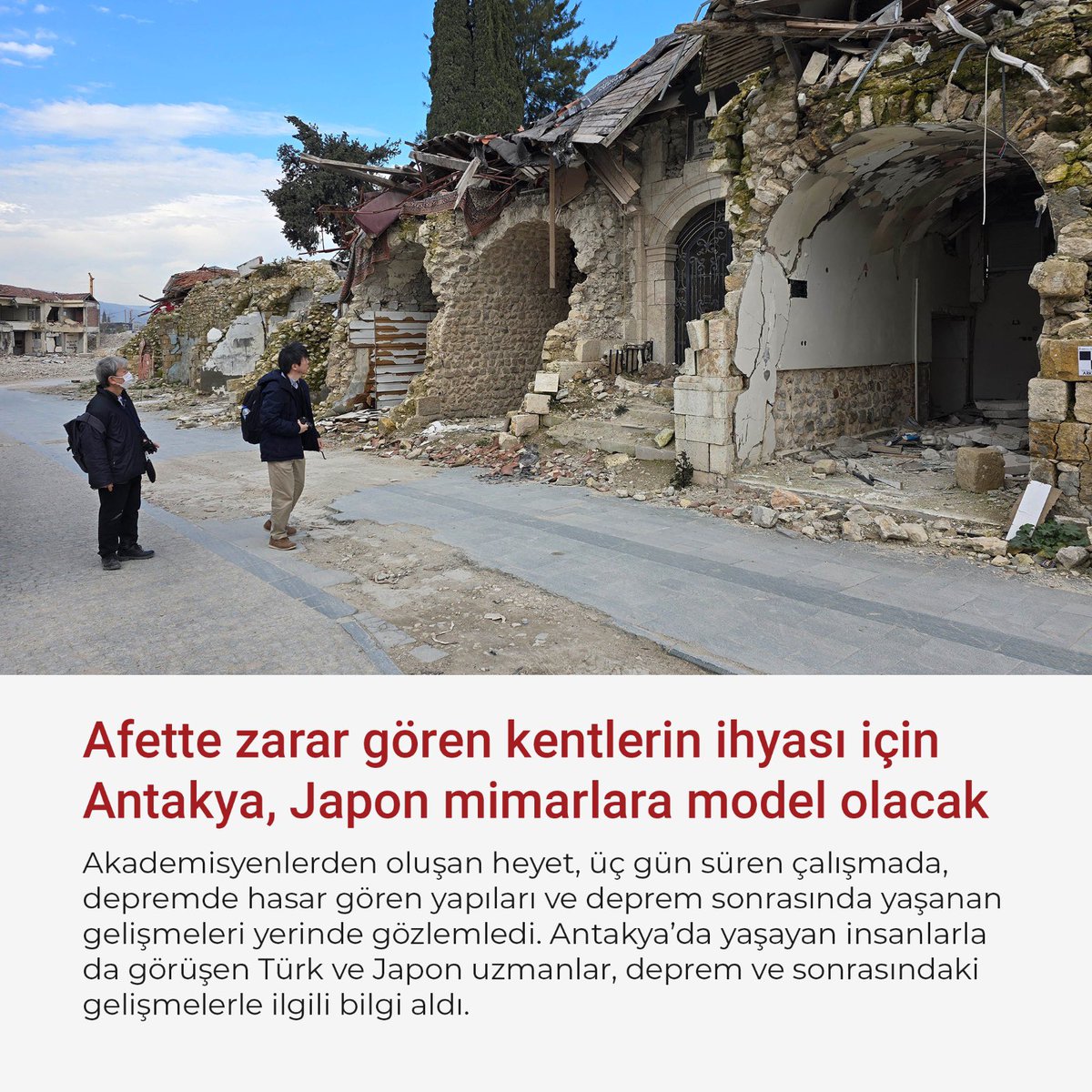 ▪️Bahçeşehir Üniversitesi ve Japonya Mukogawa Üniversitesi iş birliğiyle başlayan “Afetlerde Zarar Gören Kentlerin Tarihi ve Kültürel Dokusunun İhyası” projesi kapsamında Japon uzmanlar Antakya'da incelemelerde bulundu. <a href="/esraahatipoglu/">Esra Hatipoğlu</a> <a href="/dundarm3444/">Murat Dündar</a> 

dha.com.tr/kultur-sanat/j…