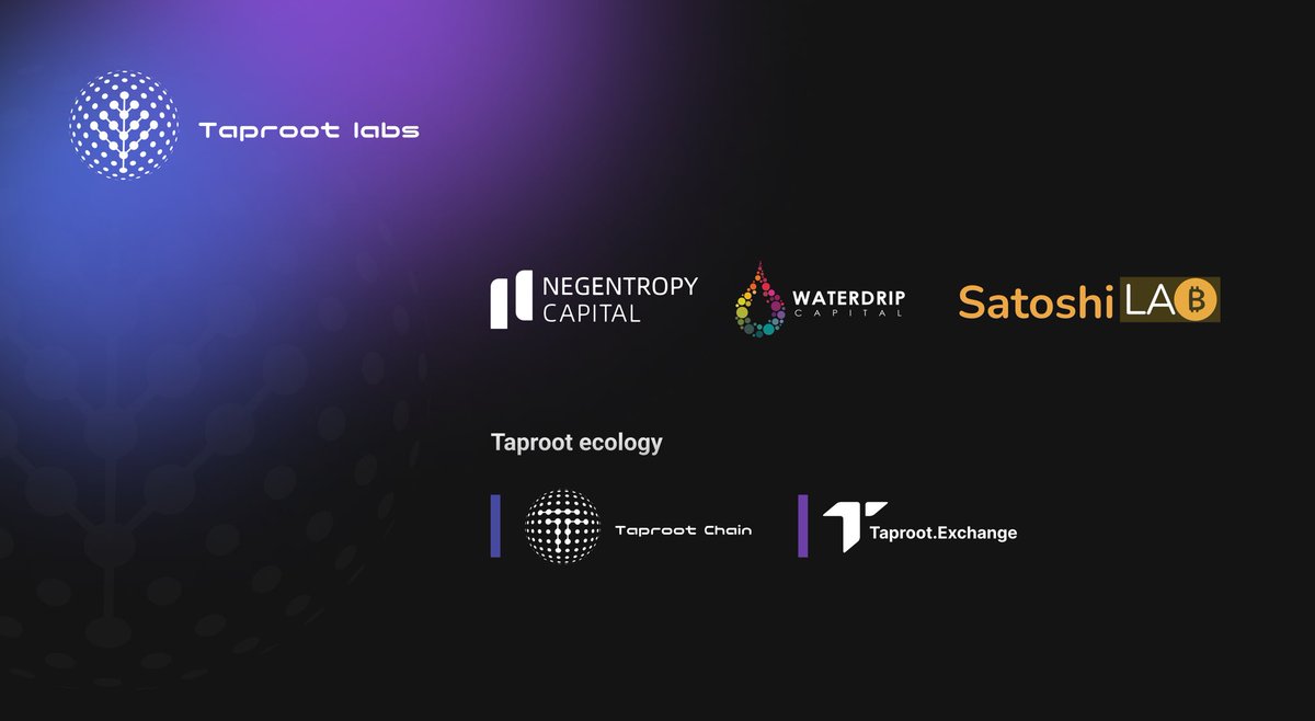 We are pleased to announce that we have received support from three major investors. Many thanks to <a href="/waterdripfund/">Waterdrip Capital</a>，<a href="/SatoshiLab_/">SatoshiLab</a> and <a href="/negentropy_fund/">Negentropy.Capital</a> for their support. Let's build the Bitcoin ecosystem together and be the best builder. #BTC