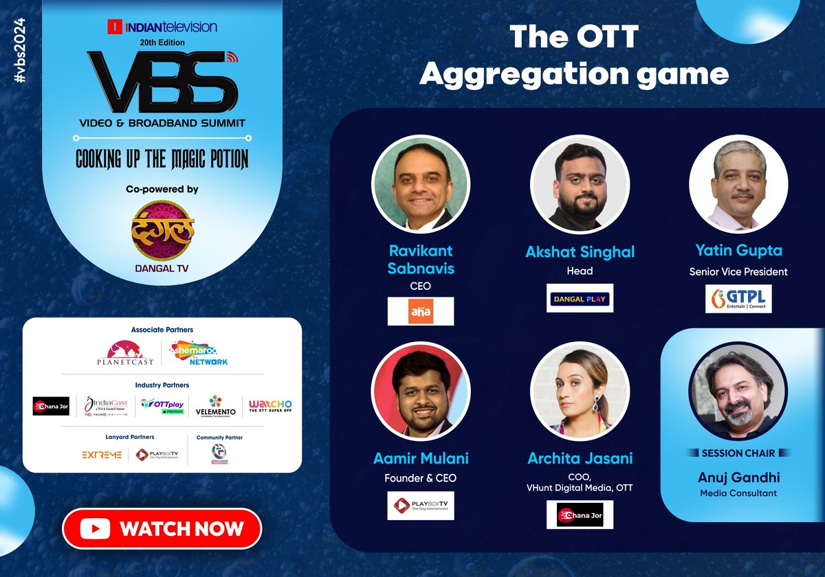 Missed the session? Watch Now on YouTube: The OTT Aggregation Game at Video & Broadband Summit 2024!

Watch Now: youtube.com/watch?v=g1FVjQ…

For More Info: videoandbroadbandsummit.com

#VBS2024 #VideoAndBroadbandSummit