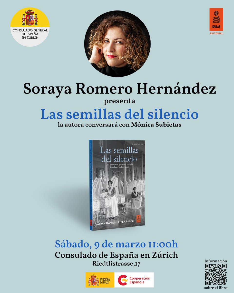 Nos vemos el sábado en <a href="/EspZurich/">ConsuladoEspZurich</a> 🌱📘☺️

#Zurich #Lassemillasdelsilencio #swisstour