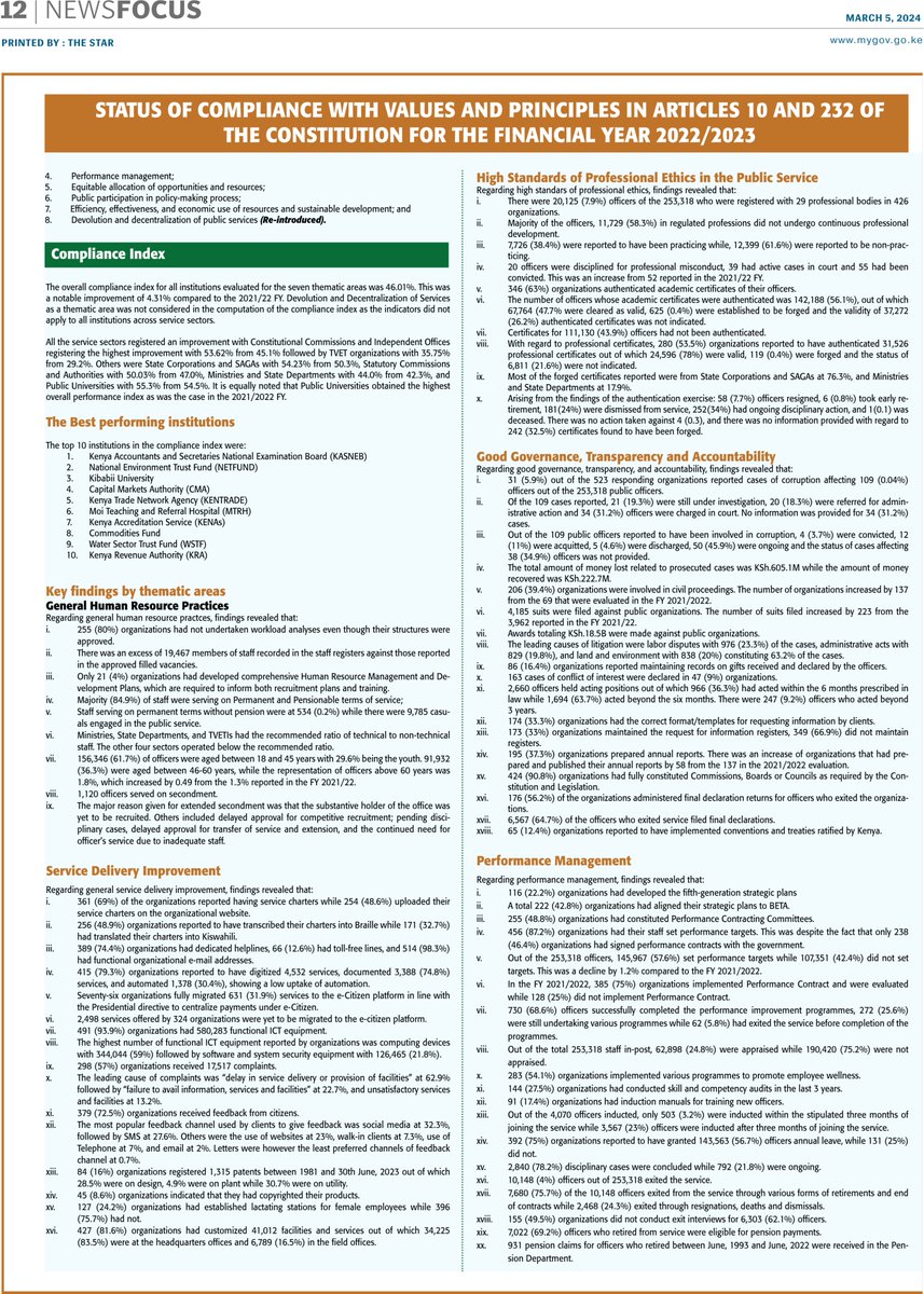 cofkenya's tweet photo. CREME DE LA CREME: Public Service  @PSCKenya  Commission Ranks @cofkenya among the best TOP 10 public Institutions in Kenya!

@ncheruiyot1 @EchateKenya @MaryNyachae @likimani_jane @edithpsNaks @kilimoKE @state_cropsKE @DrRonohpaul https://t.co/mpMaBEpPII