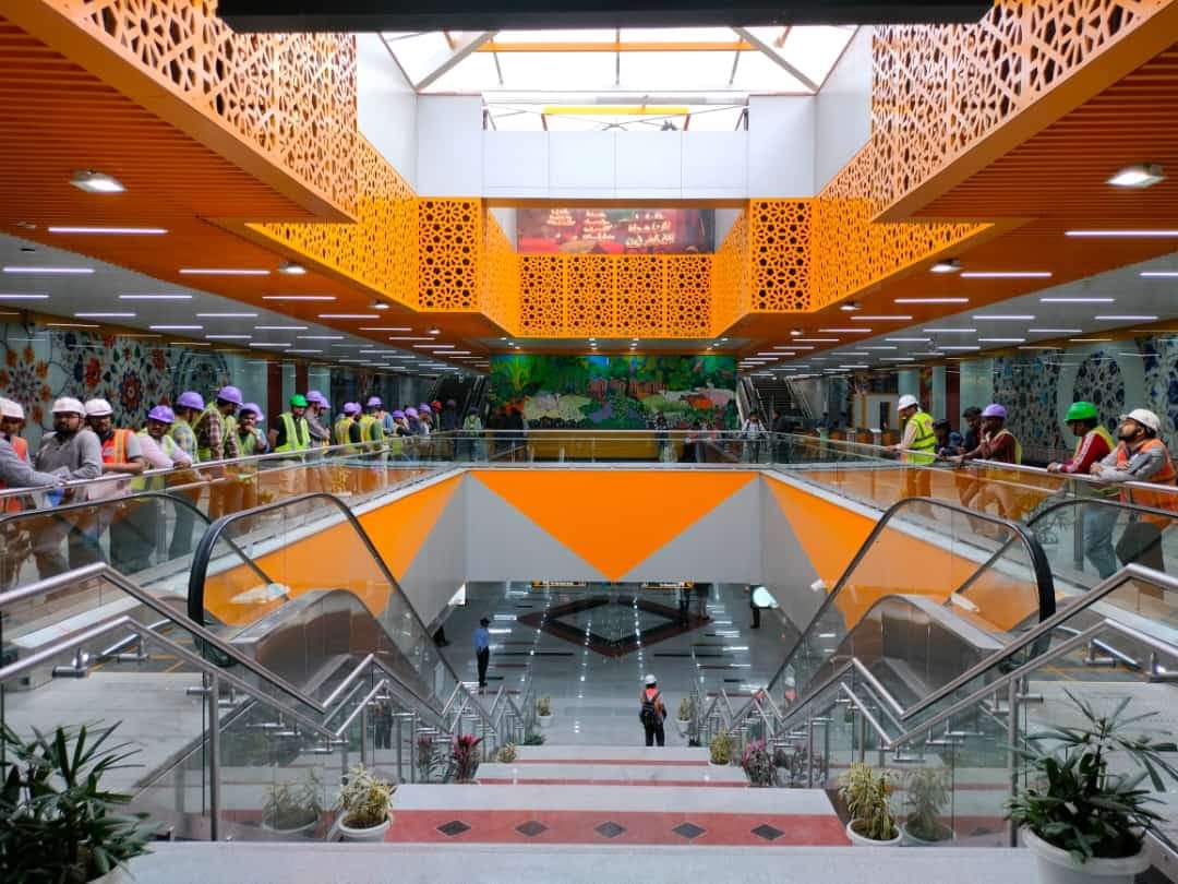 Agra Metro Station Before PM Modi's Inauguration Ceremony