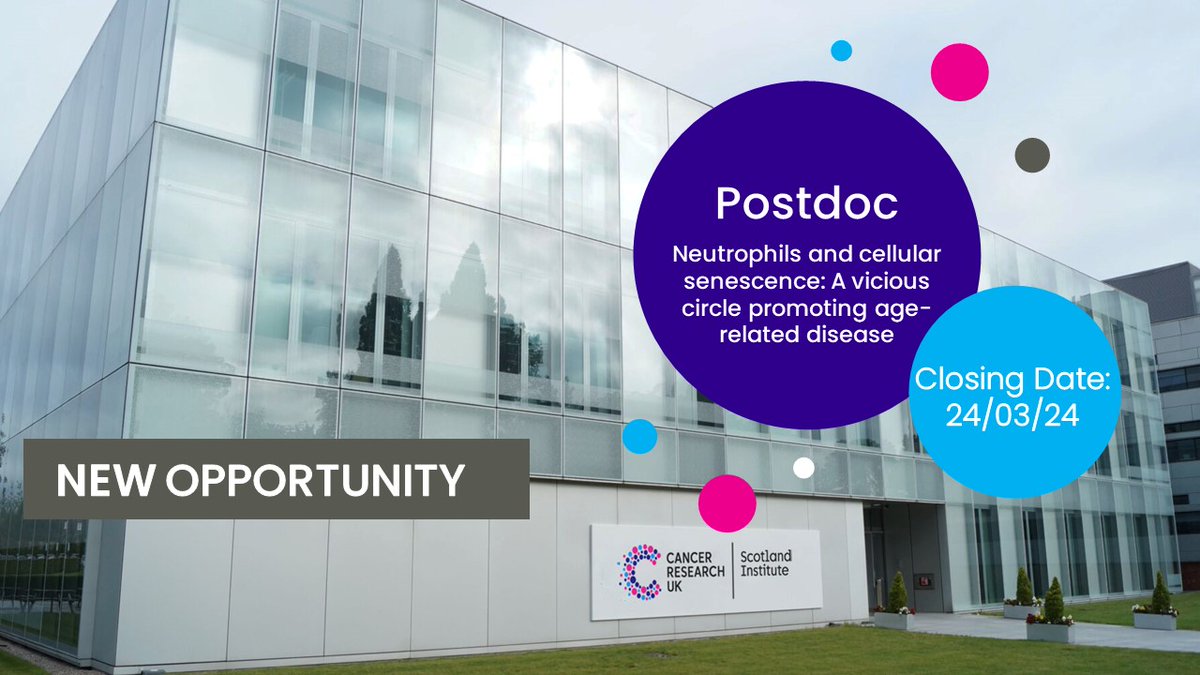We are looking for a postdoc to join our Leukocyte Dynamics Lab ran by <a href="/BAIR_Head/">Leo M. Carlin</a> to work on a multi-disciplinary project investigating the role and regulation of neutrophils in liver disease

👉Find out more and apply here: crukscotlandinstitute.ac.uk/careers/postdo…