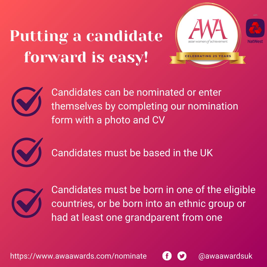 ONE DAY TO GO! ⏰ Nominate the talent in your company, university or community! Reach out to brilliant Asian and Middle Eastern women in your network 🙌 ❓Have you got any questions ❓ Head to our FAQ on our website or get in touch at info@womenofthefuture.co.uk.