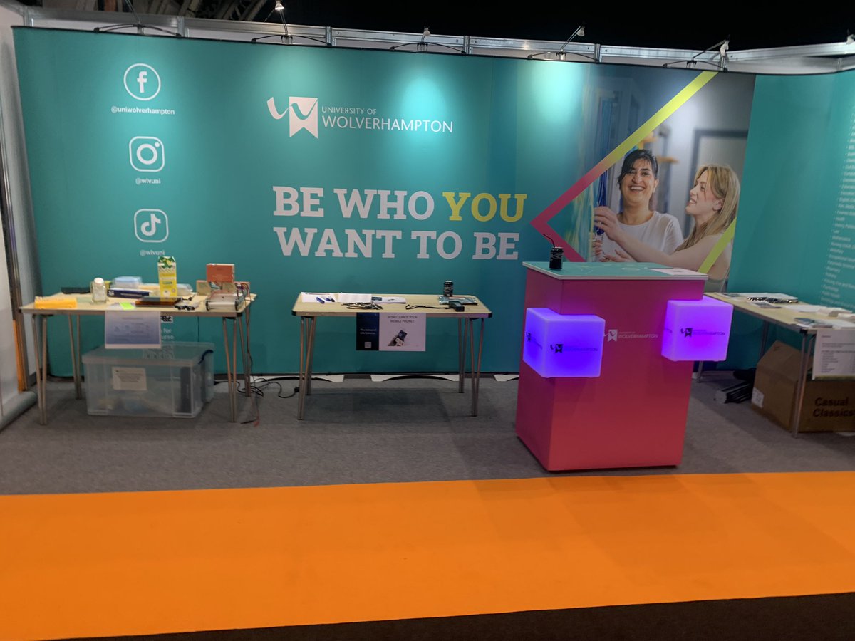 Ready to represent the School of Life Sciences on the subject spotlight stand at UCAS Manchester #biologicalsciences #biomedical #animalbehaviourandwildlifeconservation #forensicscience #universityofwolverhampton #FSE #SchoolofLifeSciences