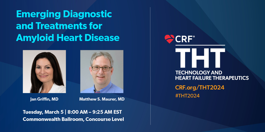 🔍 Get the latest updates on amyloid heart disease! Stay ahead of the curve and deepen your understanding of this critical topic. Only at #THT2024! 💡

<a href="/JanMGriffin/">Jan Griffin</a> @Mathew.Maurer <a href="/DorbalaSharmila/">Sharmila Dorbala</a> <a href="/ParagGoyalMD/">Parag Goyal MD MSc</a> <a href="/MGKhouri_md/">Michel Khouri</a> @reyentovichHFMD @KeyurBShahRic @mazhanna #CardioEd