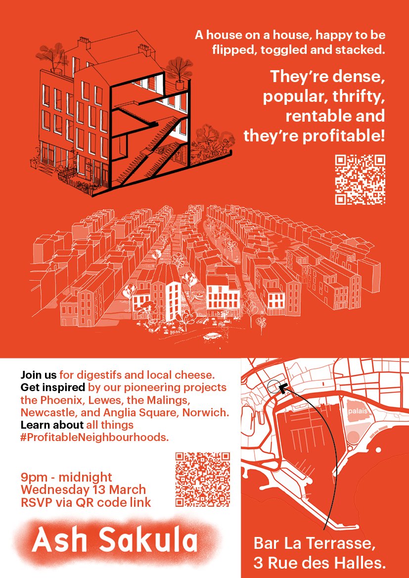 We're going to #MIPIM2024 
Join us in Cannes for late night digestifs.
Get inspired by our pioneering projects the Phoenix, Lewes with @hnplaces; and the Malings, Newcastle, with @iglooRegen.
Learn about all things #ProfitableNeighbourhoods.

linkedin.com/events/ashsaku…