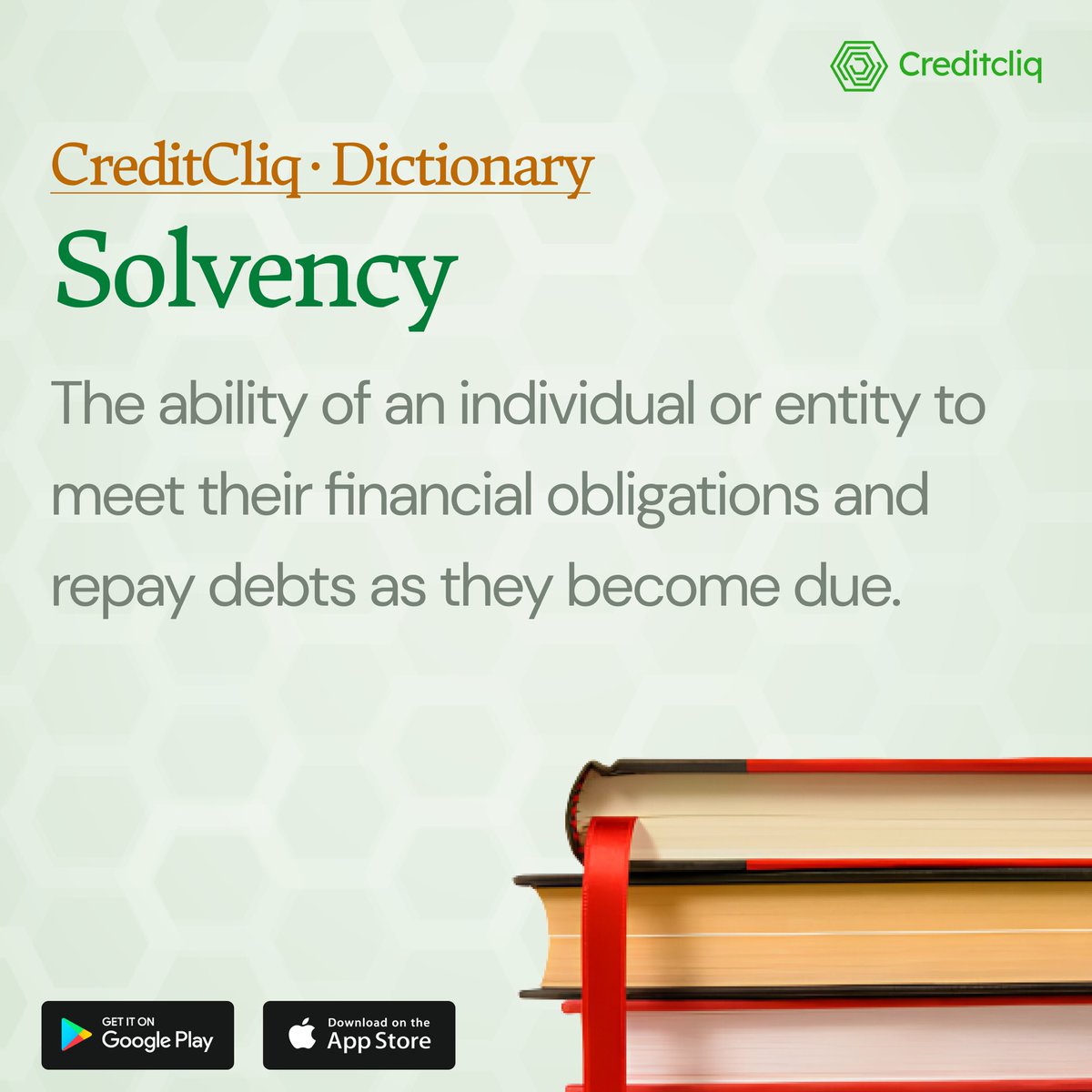 Solvency refers to the ability of an individual, organization, or entity to meet its financial obligations and debts as they become due. It's a measure of financial health and stability, indicating whether an entity has sufficient assets to cover its liabilities. #creditcliq