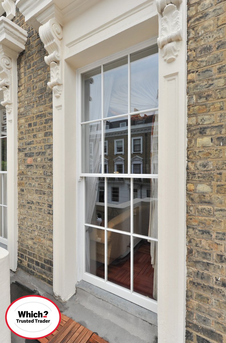 Traditional, 6 over 6 #SashWindow made in <a href="/Accoya/">Accoya Wood</a>, double glazed and painted white.

Manufactured and installed for a customer in Central London by The Sash Window Workshop.

Are you looking to replace your windows? Call us on 01344 868 668
sashwindow.com/replacement-ti…

#TimberWindows
